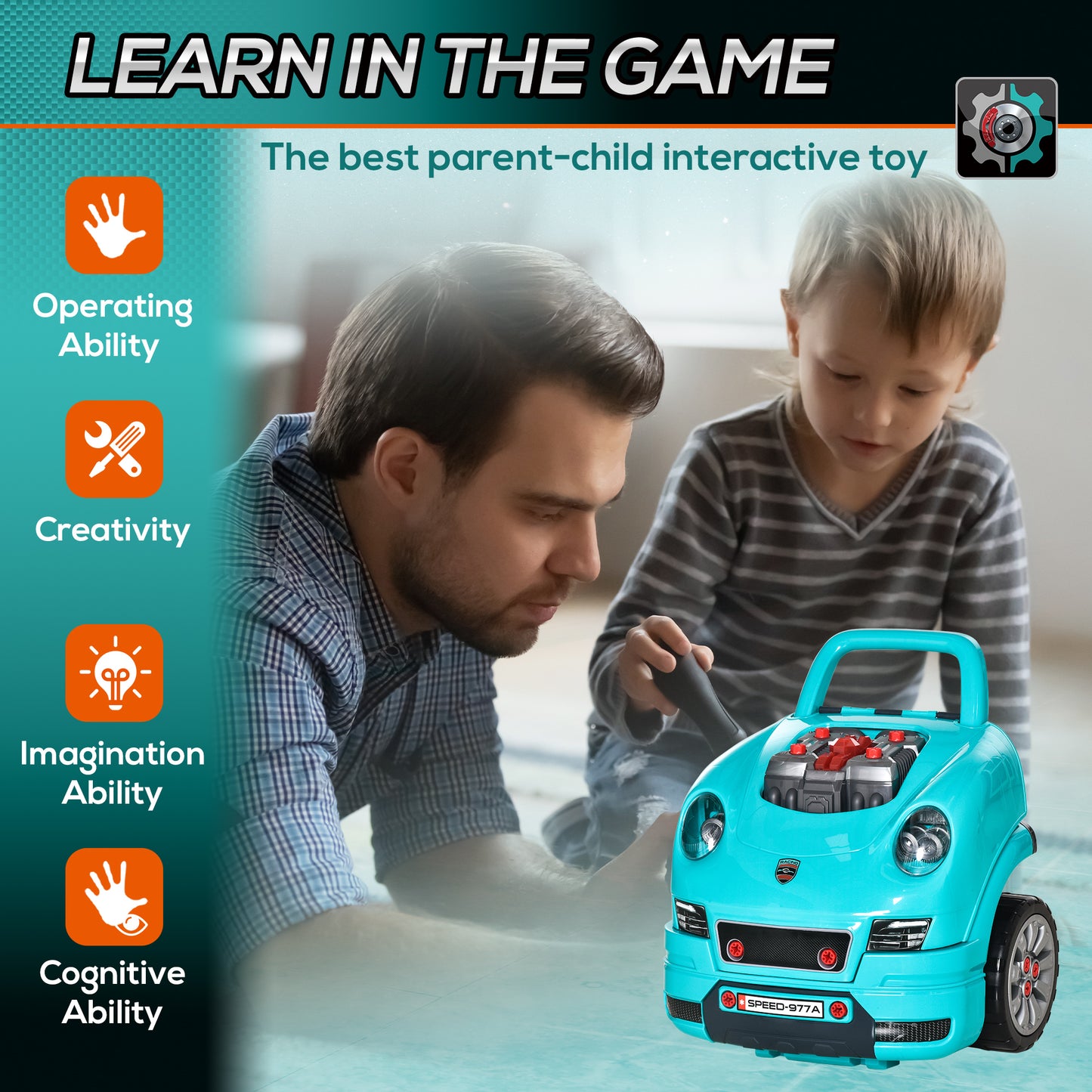 Mechanic Kids Truck Engine Toy Set
