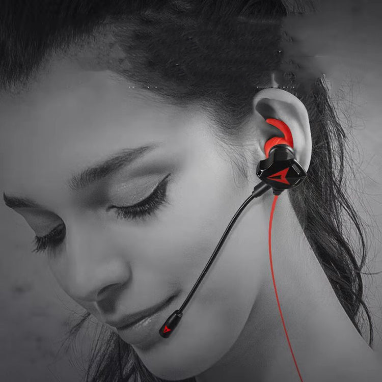 a woman with a headset in her ear