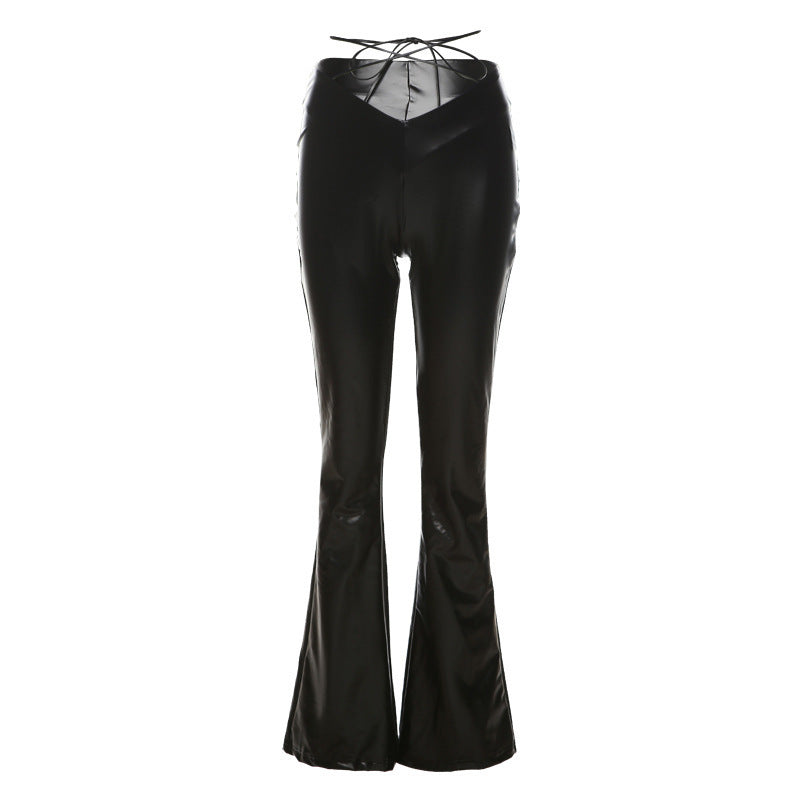 a black pants with a string tied around the back
