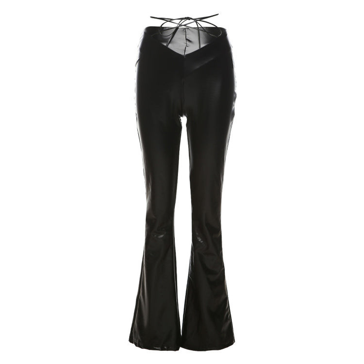 a black pants with a string tied around the back
