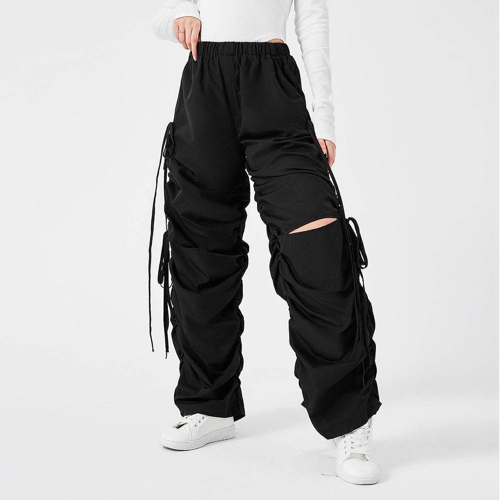 a person wearing black pants