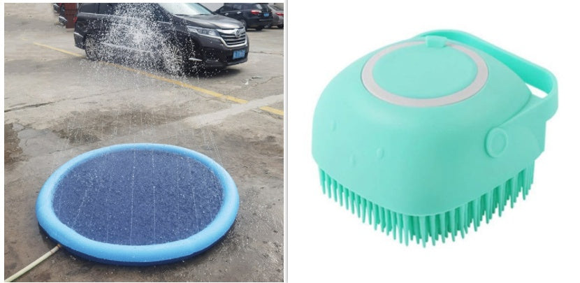 a blue round object with a brush and a round object with a round object in the middle