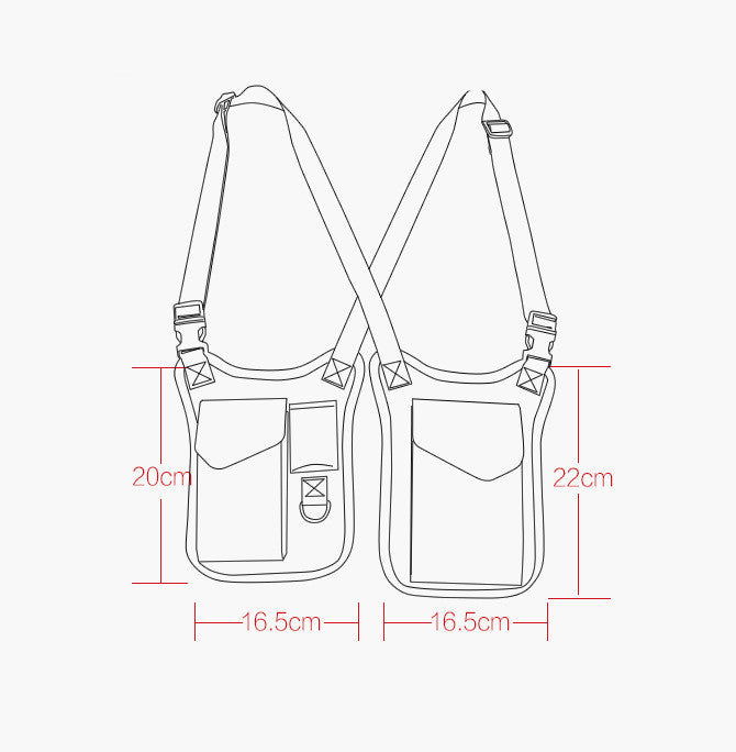 a drawing of a cross body bag