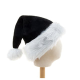 Black or Red Plush Christmas Party Hat