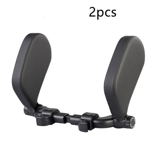 a black head rest with a black handle