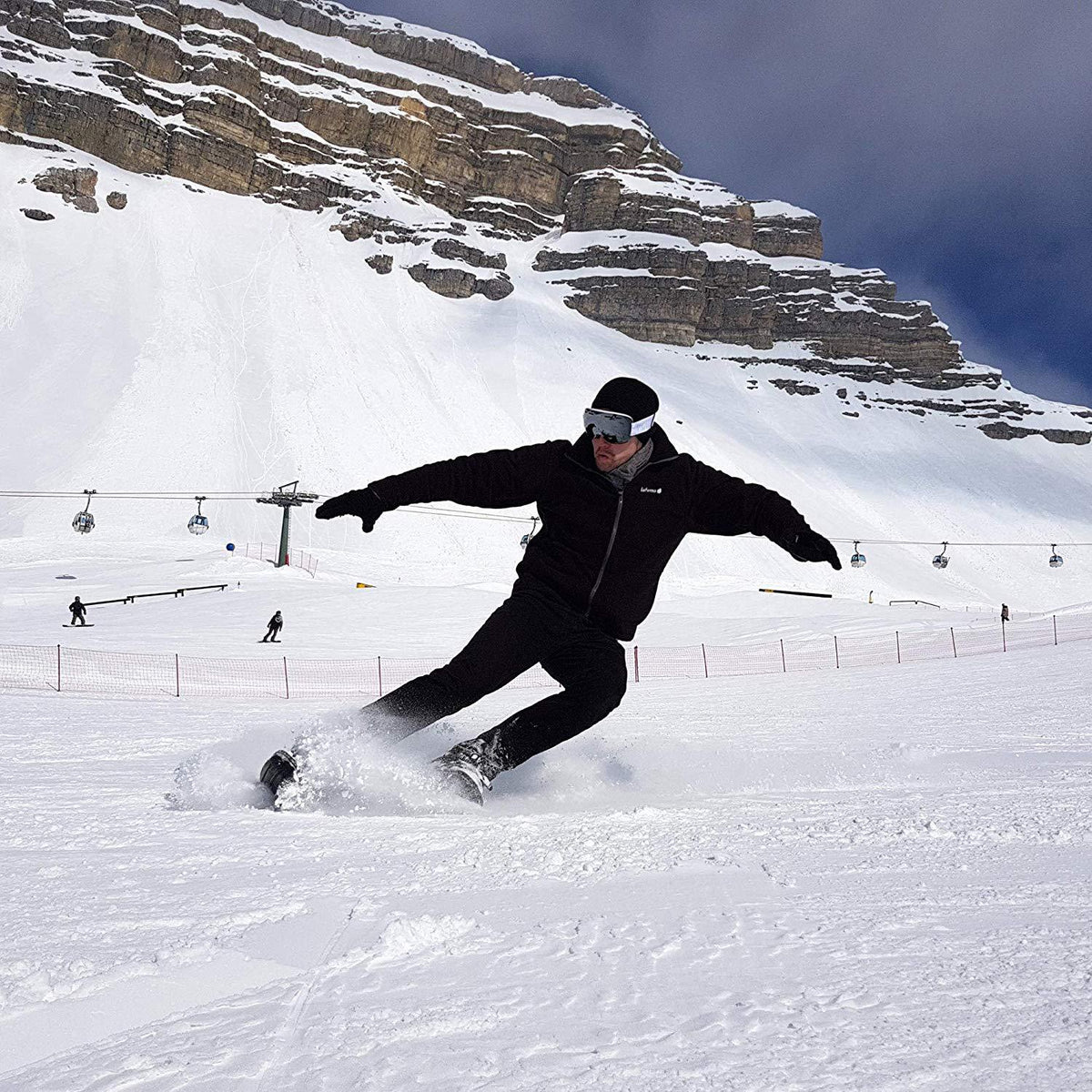 a man skiing down a mountain