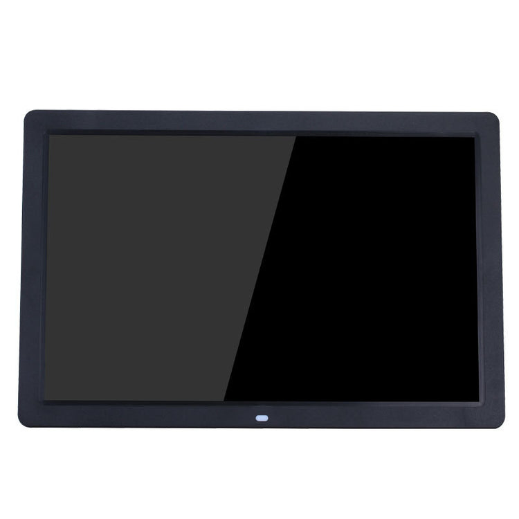 a black screen with a white background
