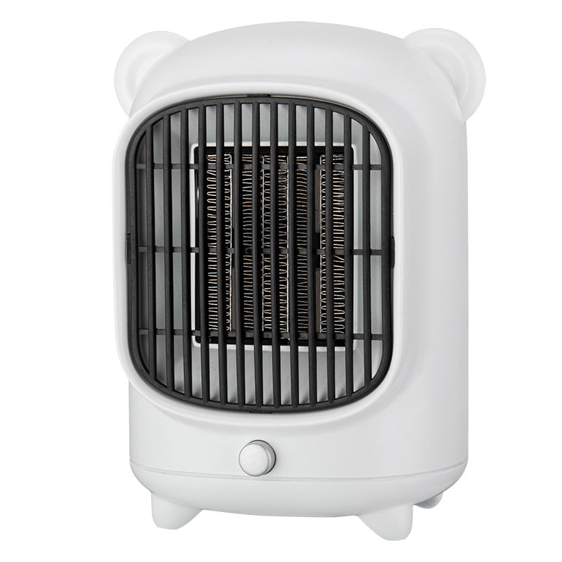 a white square heater with black bars