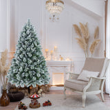 4-Foot Snow-Flocked Artificial Christmas Tree with Pine Cones and Red Berries