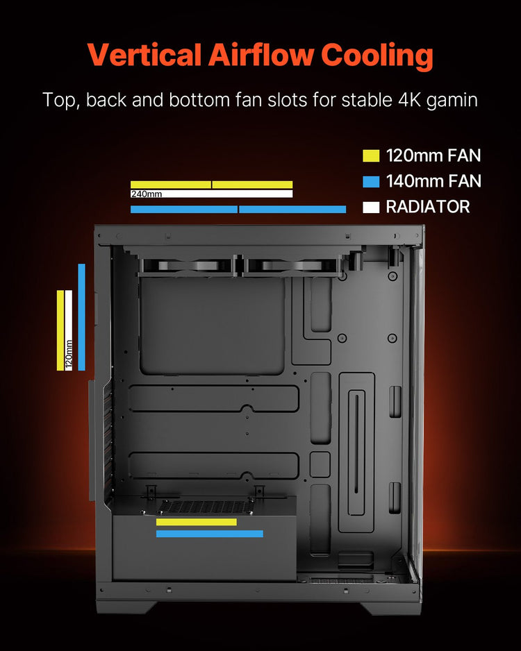 a computer tower with text overlay