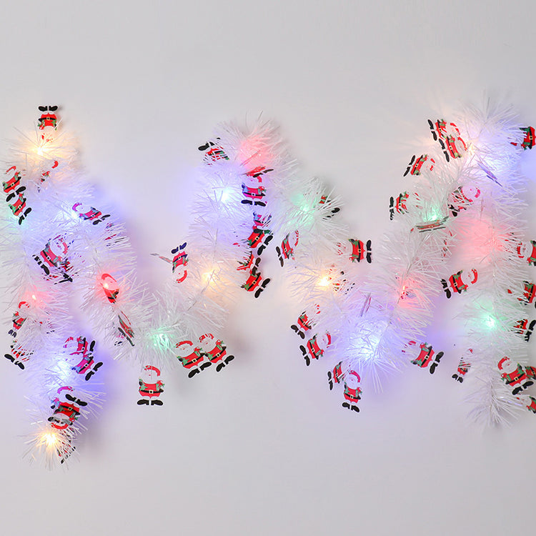 a group of lights on a white surface
