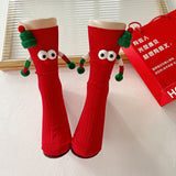 Cotton Cartoon Christmas Crew Socks for Adults and Children