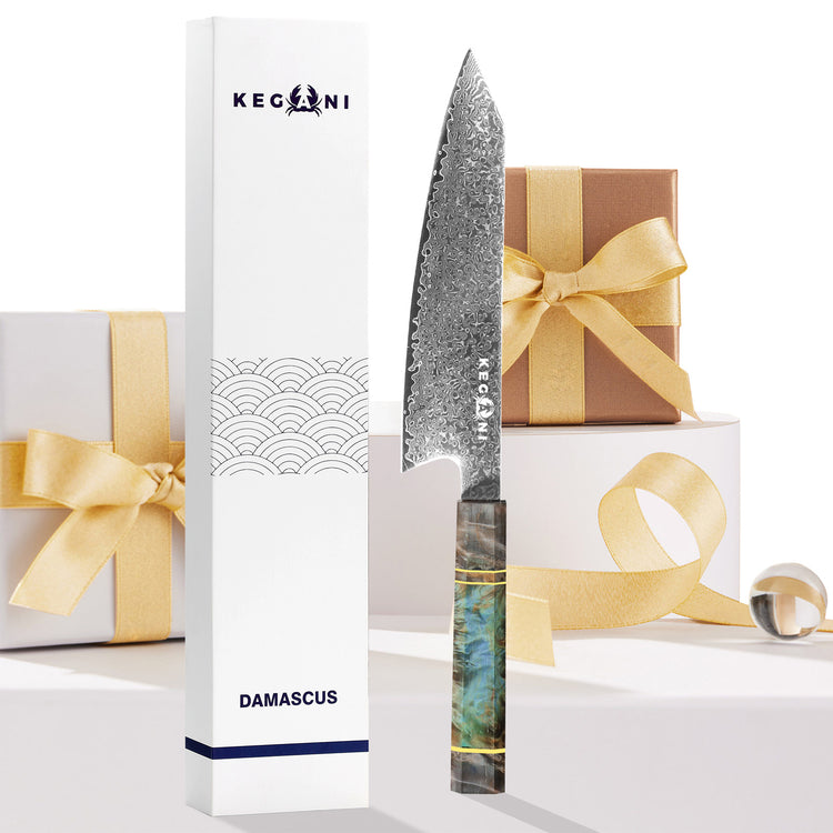 a knife next to boxes