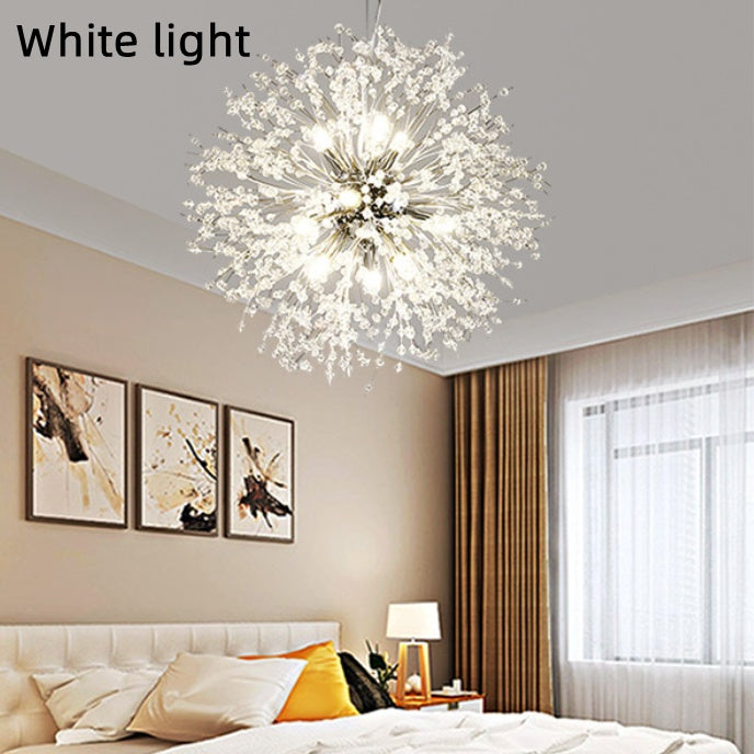 a chandelier from the ceiling