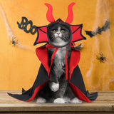 Halloween Vampire Cloak and Hat for Pets