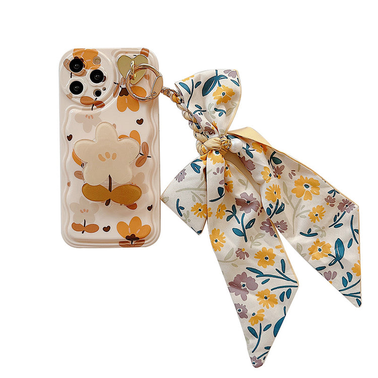 a phone case with a bow
