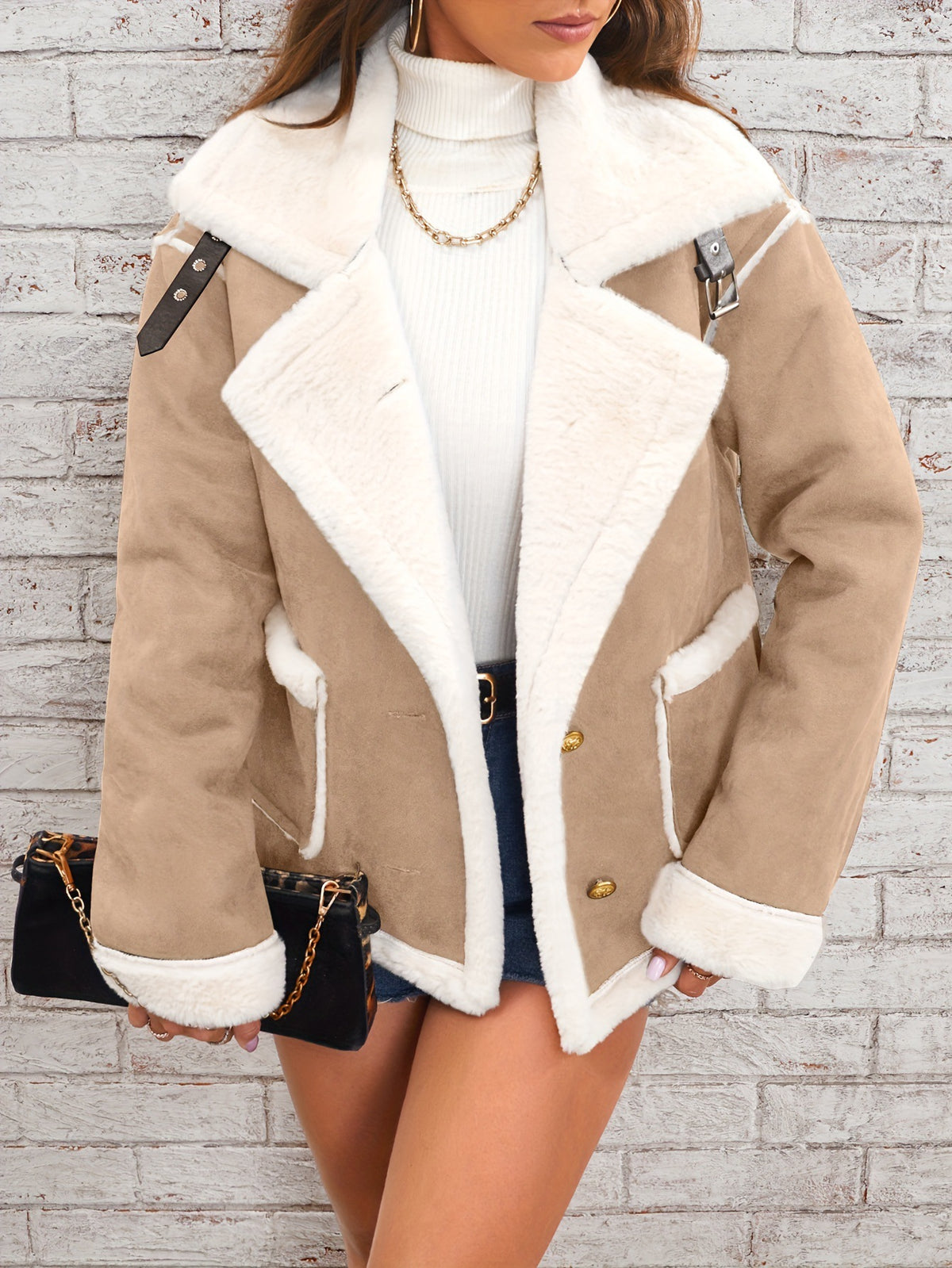 a woman wearing a coat