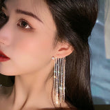 Long Tassel Drop Earrings