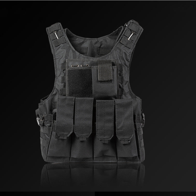 a black vest with multiple straps
