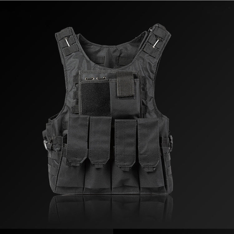 a black vest with multiple straps