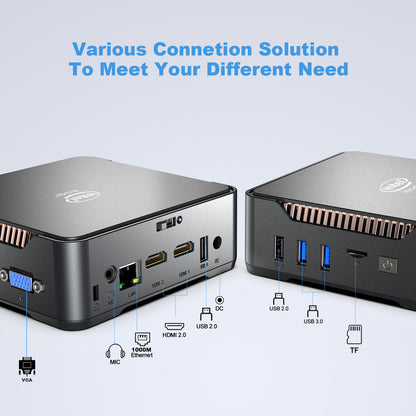 Mini Host GK3V-Pro Dual HDMI And VGA 3 Display Output The Mini Pc Is Pre-installed With Win11