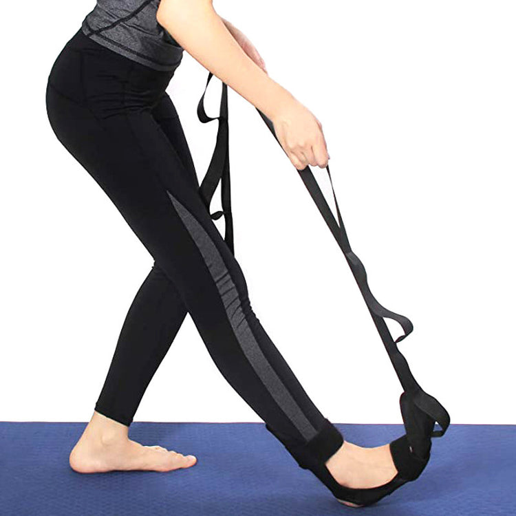 a person holding a strap