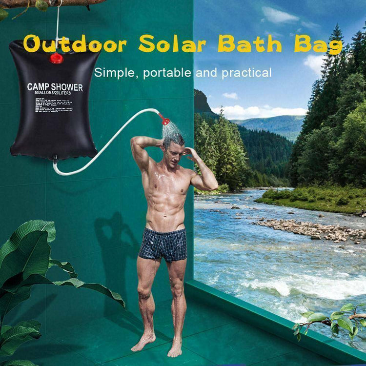 a man standing on a balcony with a shower