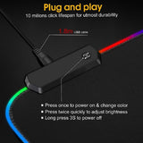 Large RGB Gaming Mouse Pad with Non-Slip Base