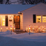 Solar-Powered Christmas Snowman Garden Stake Light