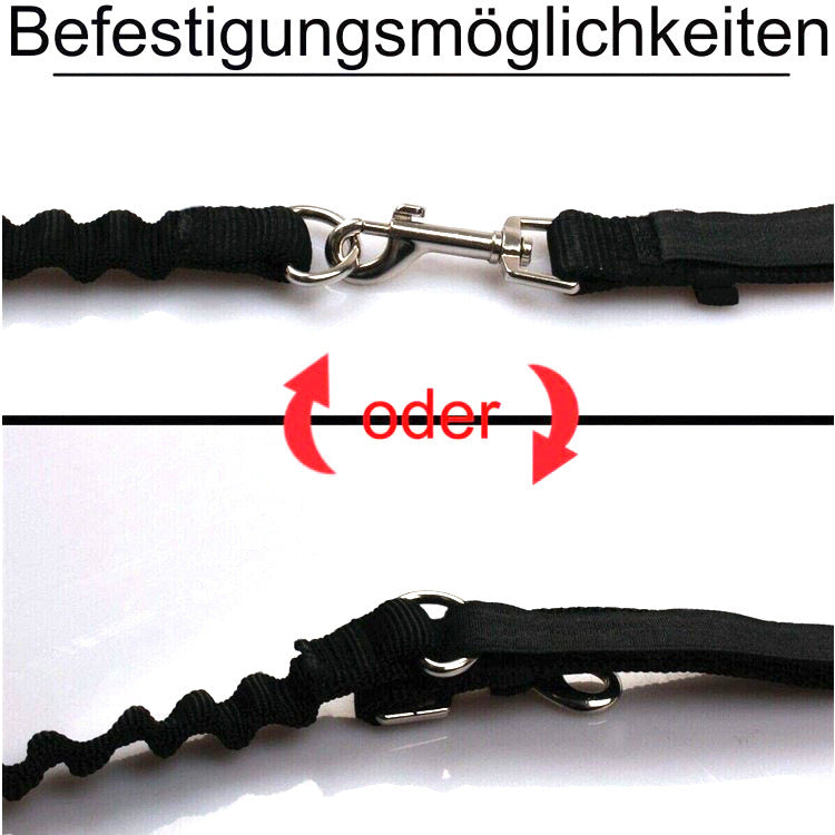 a black leash with a metal hook