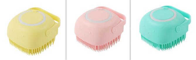 a pink brush with a white circle