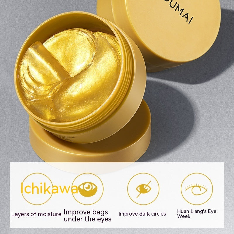 a gold container with a lid open