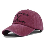 Distressed Embroidered Ponytail Baseball Cap