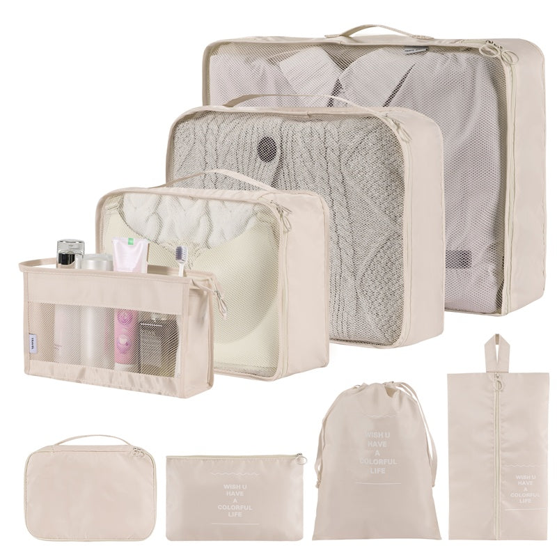 a group of white bags