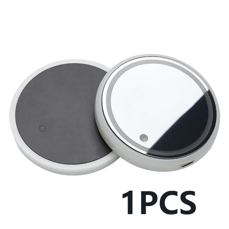 a round white circular object with a black circle