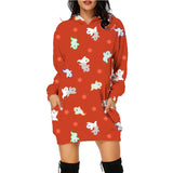 Women's Long Halloween Print Hoodie