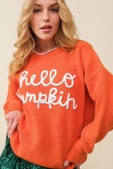 Women's Embroidered Halloween Pullover Sweater