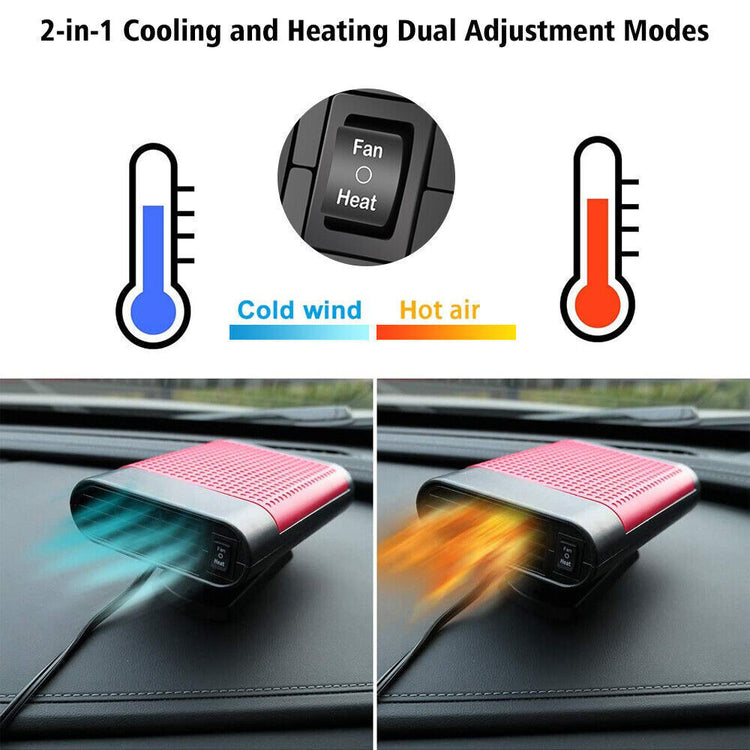 a heater on the dashboard