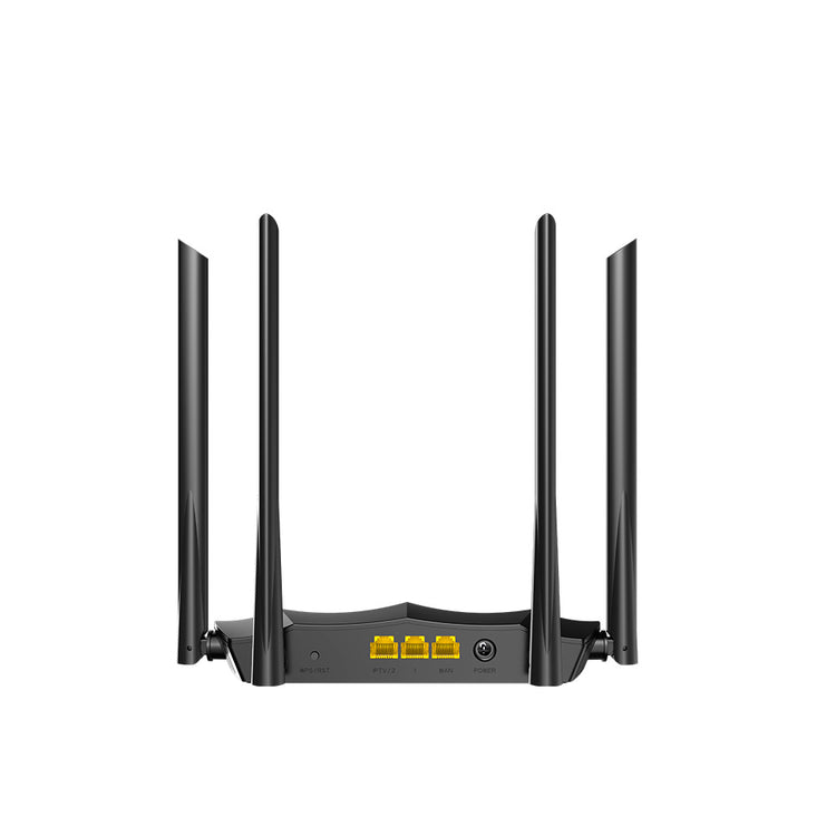 a black router with multiple antennas