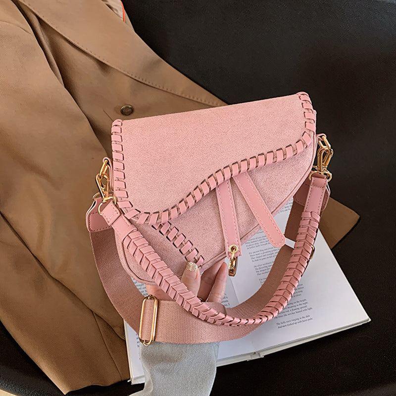 Women's Fashion Vintage Weave Saddle Bag
