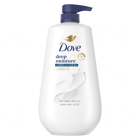 Dove Deep Moisture Nourishing Body Wash with Pump, 30.6 fl oz – Single Bottle