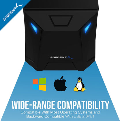 USB 3.0 to SATA External Hard Drive Docking Station for 2.5" or 3.5"' HDD, SSD [Support UASP] (EC-UBLB)