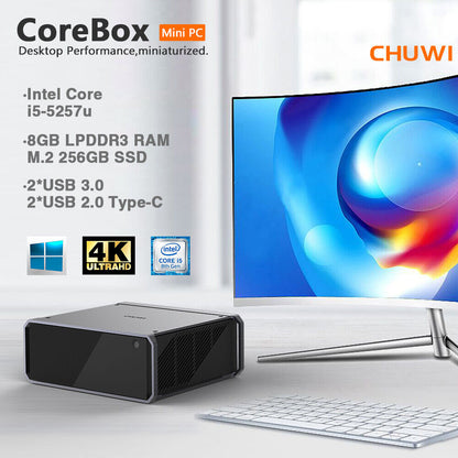 CHUWI MINI PC Desktop Computer Core I5 8GB RAM 256GB SSD Windwos 10 PC