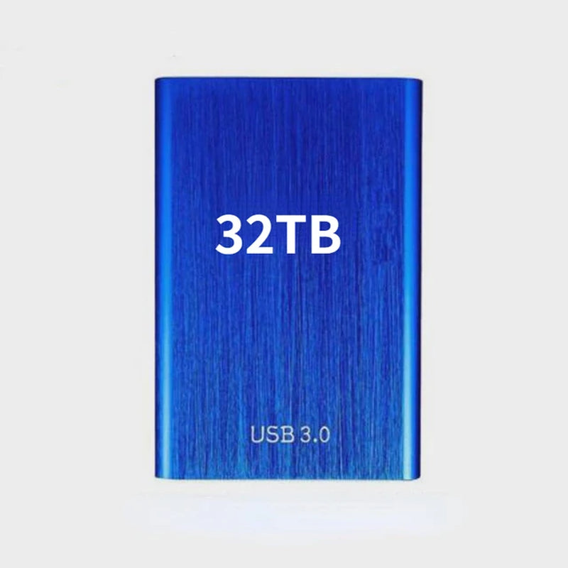 High Speed Portable External Hard Disk Mass Storage USB3.0 Interface 500GB 2TB 4TB 8TB 16TB Memory Metal Material Plug and Play