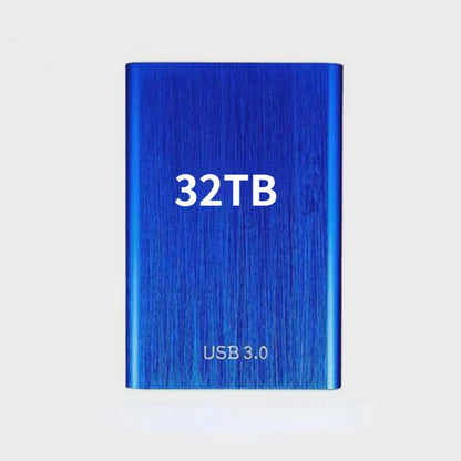 High Speed Portable External Hard Disk Mass Storage USB3.0 Interface 500GB 2TB 4TB 8TB 16TB Memory Metal Material Plug and Play