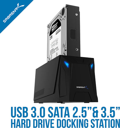 USB 3.0 to SATA External Hard Drive Docking Station for 2.5" or 3.5"' HDD, SSD [Support UASP] (EC-UBLB)