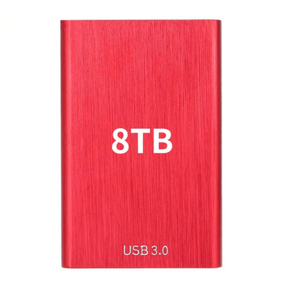 High Speed Portable External Hard Disk Mass Storage USB3.0 Interface 500GB 2TB 4TB 8TB 16TB Memory Metal Material Plug and Play