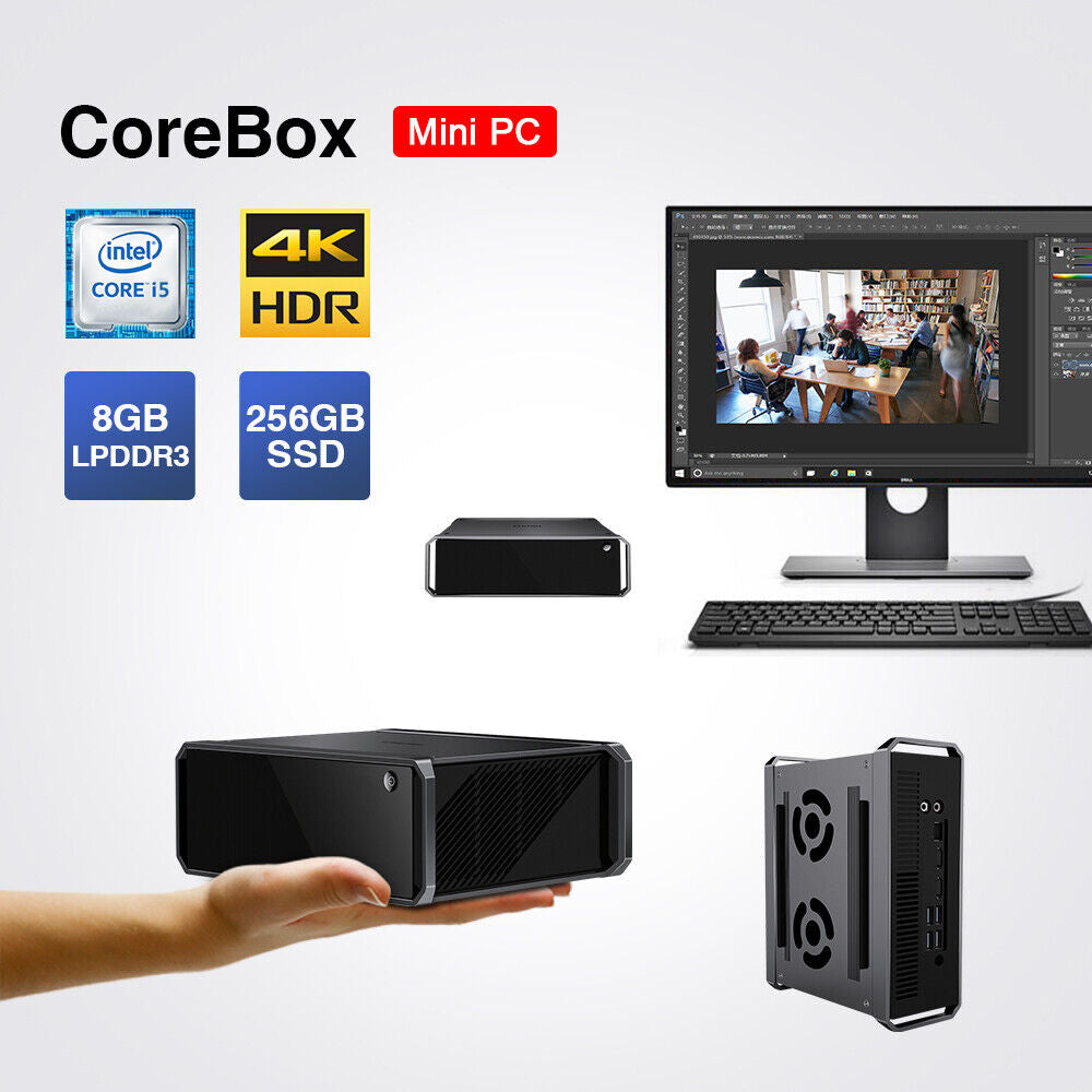 CHUWI MINI PC Desktop Computer Core I5 8GB RAM 256GB SSD Windwos 10 PC