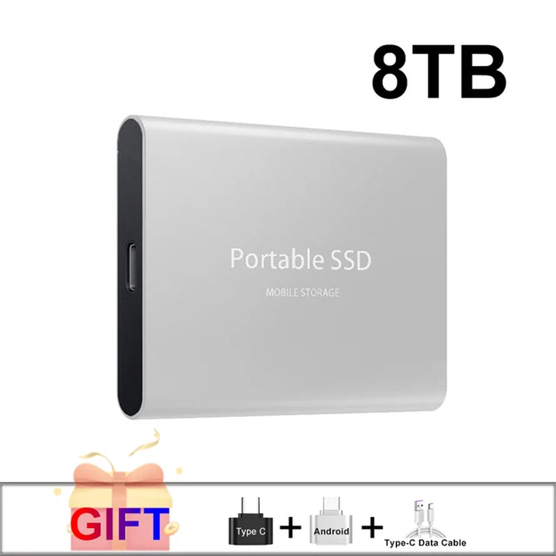 100% Original Black SSD 1TB 2TB TYPE-C USB 3.1 Portable SSD Sata 4TB 8TB Disco Duro Externo Pen Drive 16TB Usb Flash Hard Drive