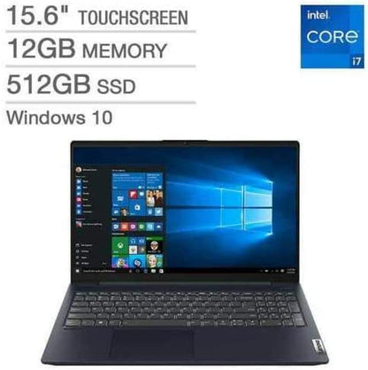 Ideapad 5 15.6" FHD IPS Touchscreen Laptop | 11Th Gen Intel Core I7-1165G7 | 12GB RAM | 512GB SSD | Backlit Keyboard | Fingerprint Reader | Windows 10